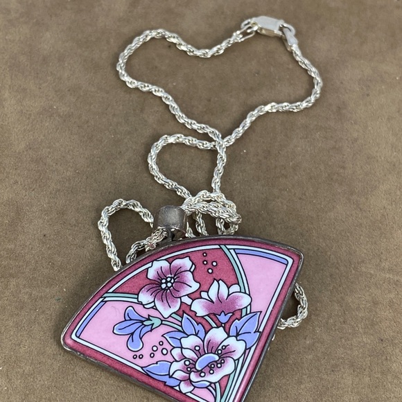 Vintage Michaela Frey Designer Floral Pendant inspired by Art Nouveau designs - Picture 6 of 8